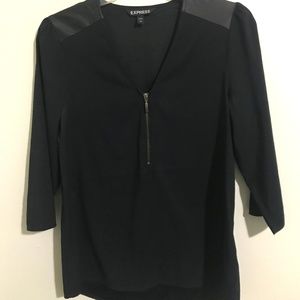 Express Small half zip blouse